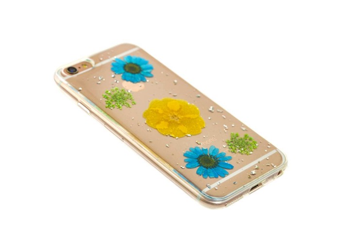 Чехол Nature Flowers для iPhone 6 голубая ромашка