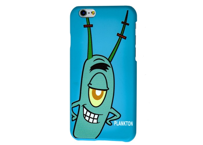 Чехол Soft touch для iPhone 6 Sponge Bob plankton