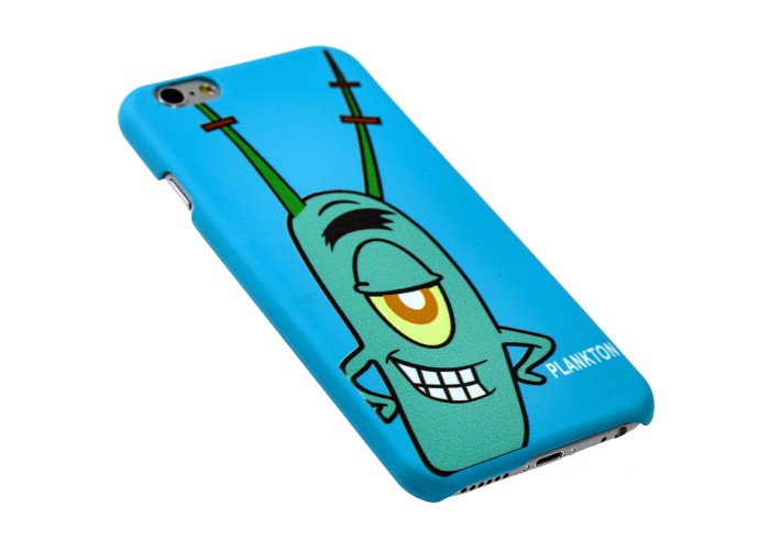 Чехол Soft touch для iPhone 6 Sponge Bob plankton