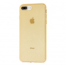 Чехол Star shining для iPhone 7 Plus / 8 Plus с блестками золотистый