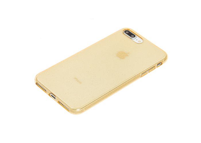 Чехол Star shining для iPhone 7 Plus / 8 Plus с блестками золотистый