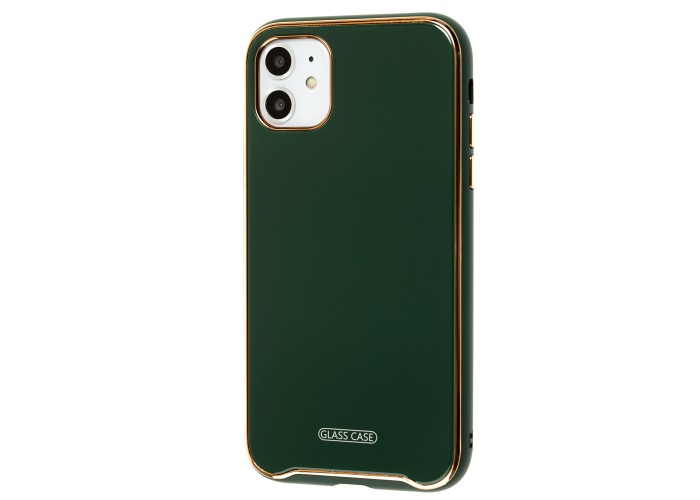 Чехол для iPhone 11 Glass Premium зеленый