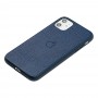 Чехол для iPhone 11 Leather cover синий