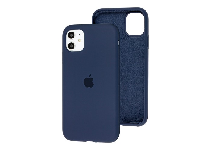 Чехол для iPhone 11 Silicone Full midnight blue