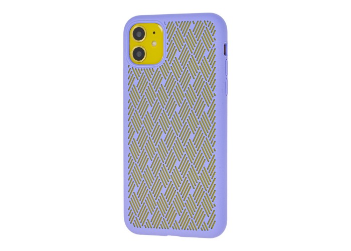 Чехол для iPhone 11 Silicone Weaving светло-фиолетовый