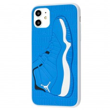 Чехол для iPhone 11 Sneakers Brand jordan синий / белый