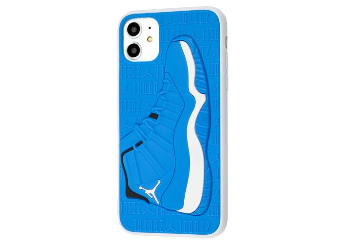 Чехол для iPhone 11 Sneakers Brand jordan синий / белый