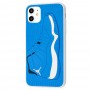Чехол для iPhone 11 Sneakers Brand jordan синий / белый