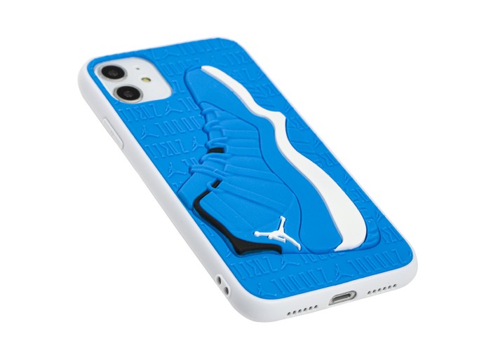 Чехол для iPhone 11 Sneakers Brand jordan синий / белый