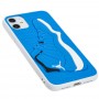 Чехол для iPhone 11 Sneakers Brand jordan синий / белый