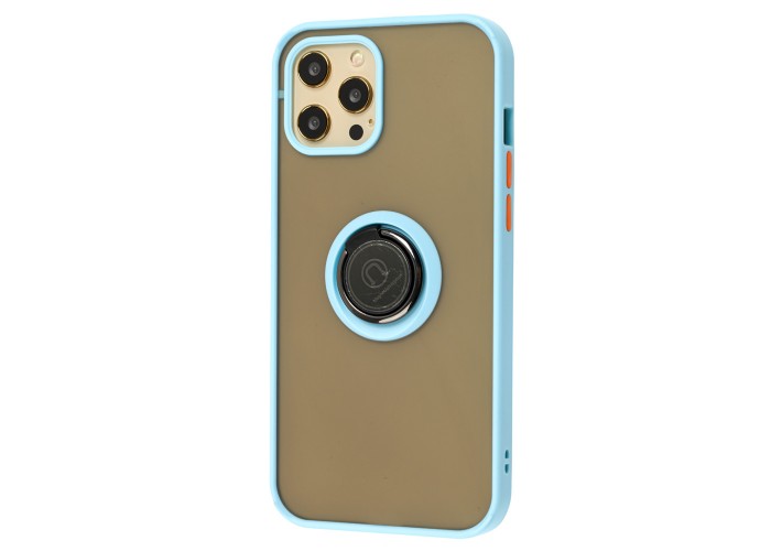 Чехол для iPhone 12 Pro Max LikGus Edging Ring бирюзовый