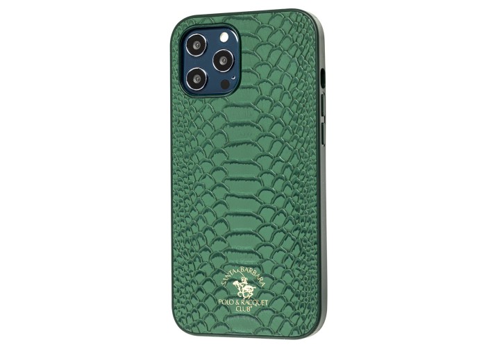 Чехол для iPhone 12 Pro Max Polo Knight (Leather) зеленый