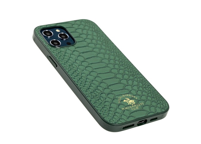 Чехол для iPhone 12 Pro Max Polo Knight (Leather) зеленый