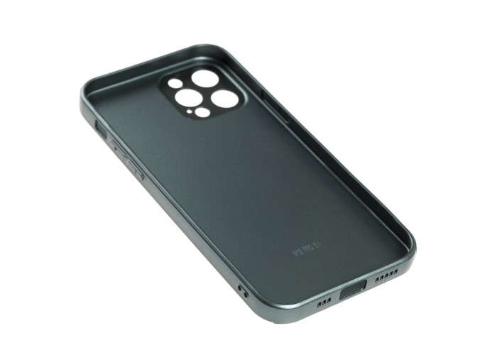 Чехол для iPhone 12 Pro glass LV зеленый