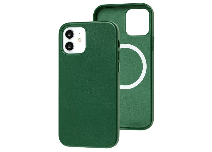 Чехол для iPhone 12 / 12 Pro Leather with MagSafe forest green