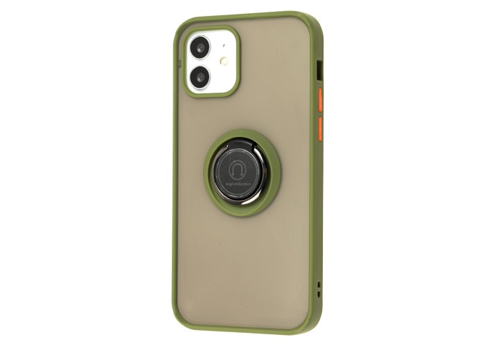 Чехол для iPhone 12 / 12 Pro LikGus Edging Ring оливковый