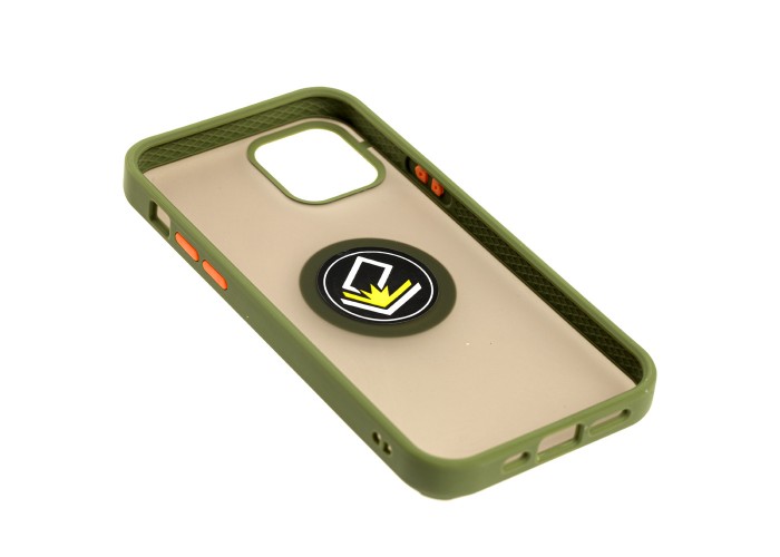 Чехол для iPhone 12 / 12 Pro LikGus Edging Ring оливковый