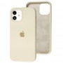 Чехол для iPhone 12 / 12 Pro Silicone Full бежевый / creamy