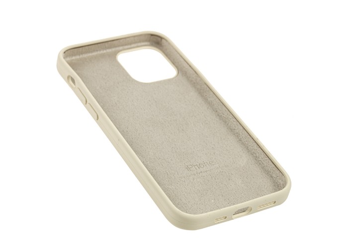 Чехол для iPhone 12 / 12 Pro Silicone Full бежевый / creamy