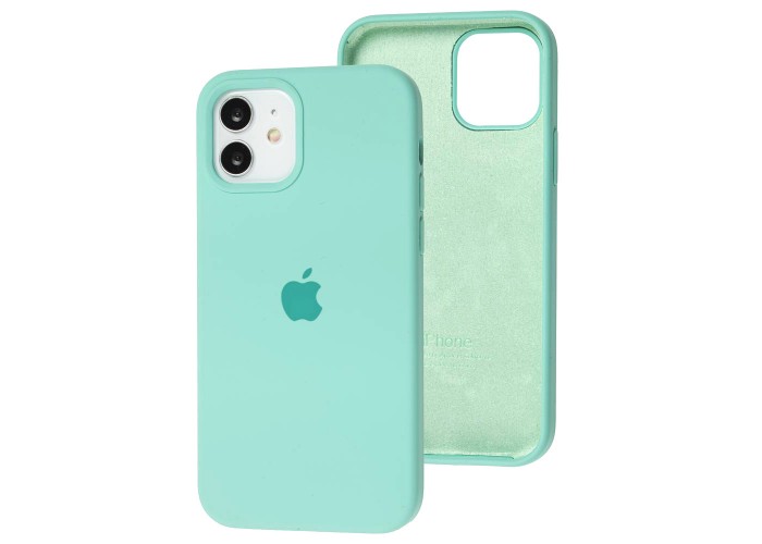 Чехол для iPhone 12 / 12 Pro Silicone Full бирюзовый / ice blue