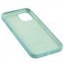 Чехол для iPhone 12 / 12 Pro Silicone Full бирюзовый / ice blue