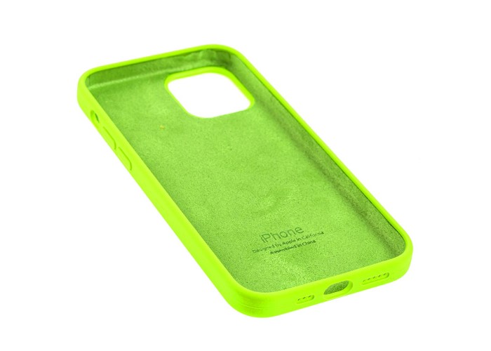 Чехол для iPhone 12 / 12 Pro Silicone Full салатовый / neon green