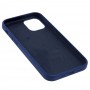 Чехол для iPhone 12 / 12 Pro Silicone Full синий / deep navy