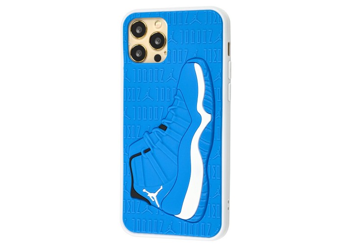 Чехол для iPhone 12 / 12 Pro Sneakers Brand jordan синий / белый