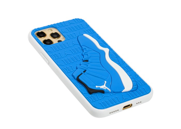 Чехол для iPhone 12 / 12 Pro Sneakers Brand jordan синий / белый