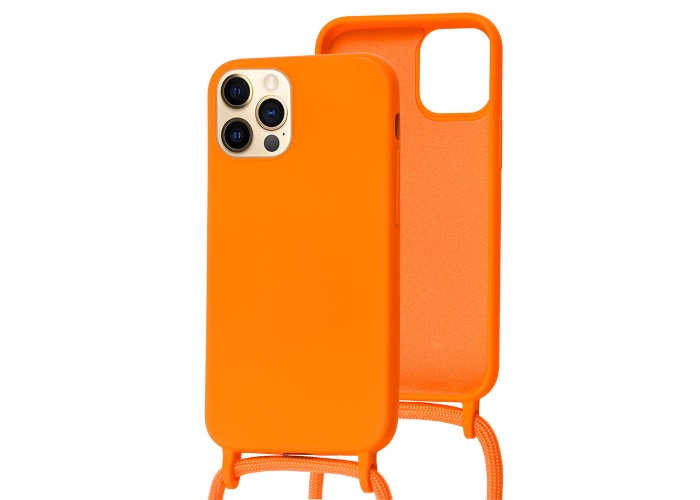 Чехол для iPhone 12 / 12 Pro Wave Lanyard without logo orange