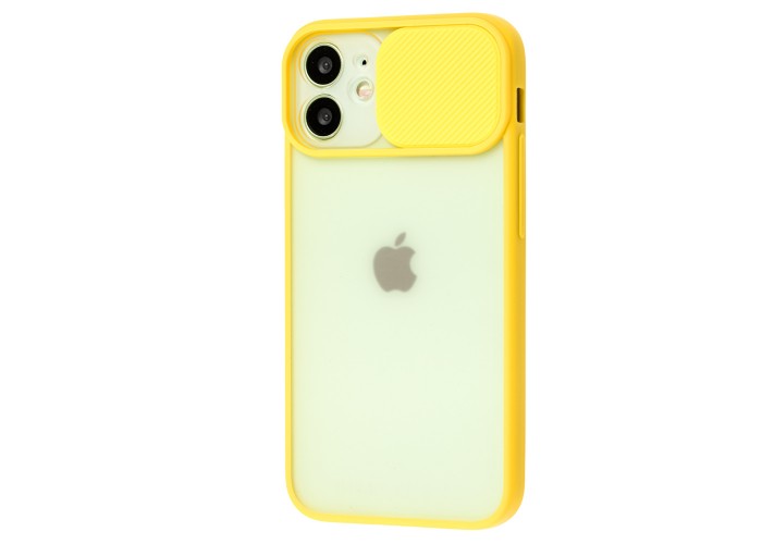 Чехол для iPhone 12 mini LikGus Camshield camera protect желтый