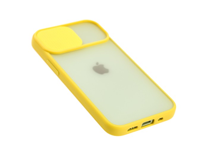 Чехол для iPhone 12 mini LikGus Camshield camera protect желтый
