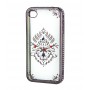Чехол для iPhone 4 Kingxbar силиконовый серый герб