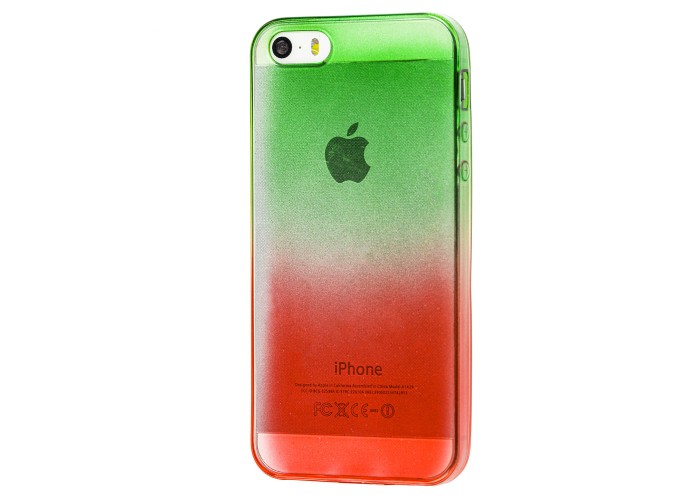 Чехол для iPhone 5 Mix зелено красный