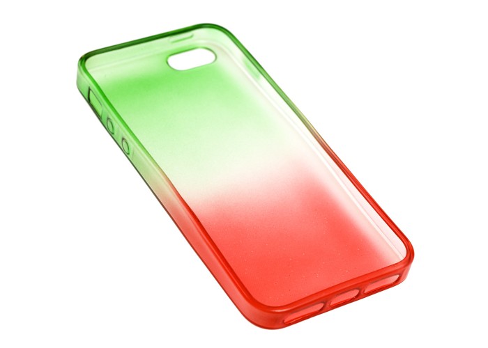 Чехол для iPhone 5 Mix зелено красный