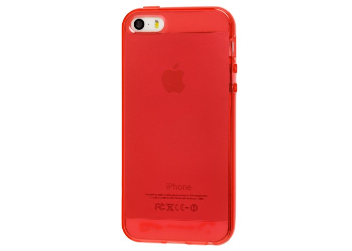 Чехол для iPhone 5 силиконовый красный