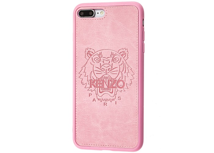 Чехол для iPhone 7 Plus / 8 Plus Kenzo leather розовый