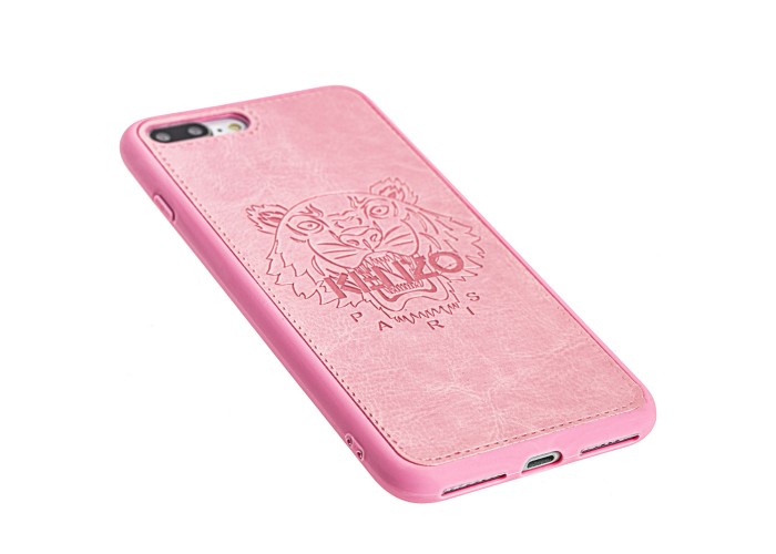 Чехол для iPhone 7 Plus / 8 Plus Kenzo leather розовый