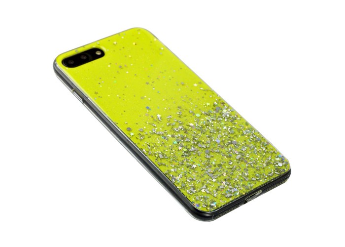Чехол для iPhone 7 Plus / 8 Plus блестки + popsocket 