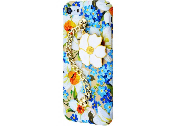 Чехол для iPhone 7 Soft Touch+Ceramic Flowers №2