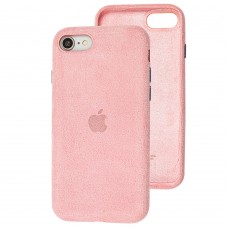 Чехол для iPhone 7 / 8 Alcantara 360 розовый песок