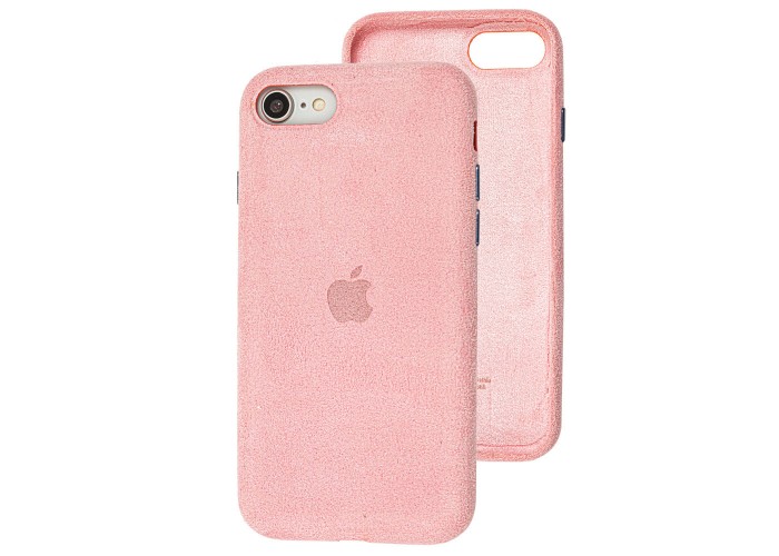 Чехол для iPhone 7 / 8 Alcantara 360 розовый песок