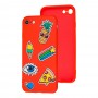 Чехол для iPhone 7 / 8 / SE2 Wave Fancy color style pineapple / red