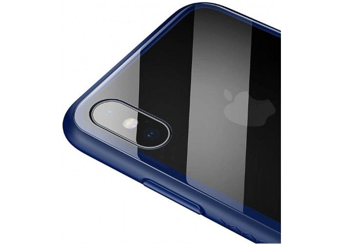 Чехол для iPhone X / Xs Baseus See-through glass синий