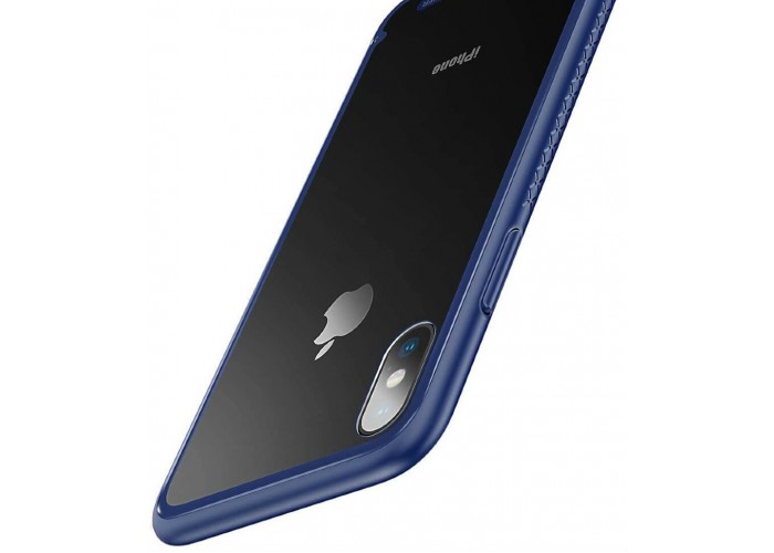 Чехол для iPhone X / Xs Baseus See-through glass синий