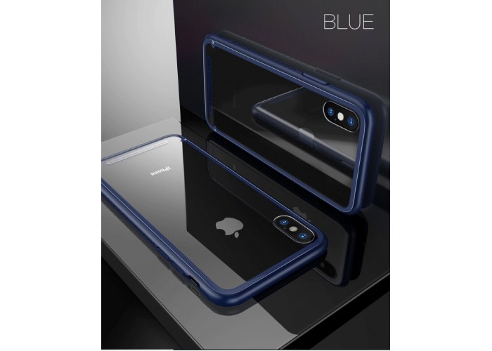 Чехол для iPhone X / Xs Baseus See-through glass синий
