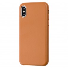 Чехол для iPhone X / Xs эко-кожа коричневый