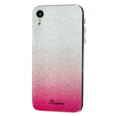 Чехол для iPhone Xr Ambre Fashion серебристый / малиновый