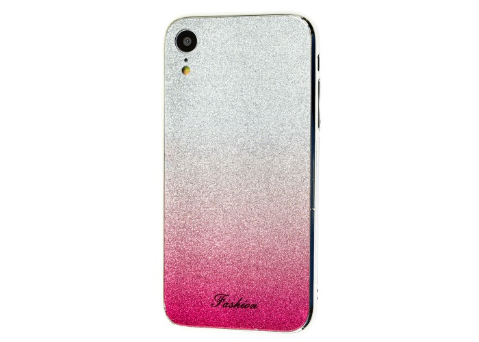 Чехол для iPhone Xr Ambre Fashion серебристый / малиновый