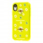 Чехол для iPhone Xr Neon print flowers